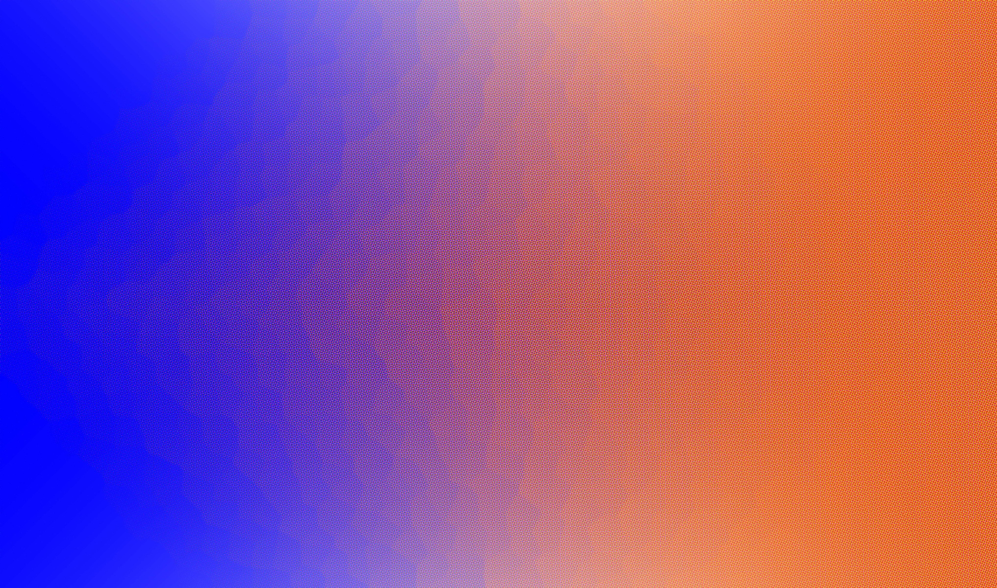 Polygonal style orange and blue gradient background.